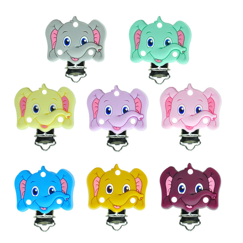 Elephant Silicone Pacifier Clips