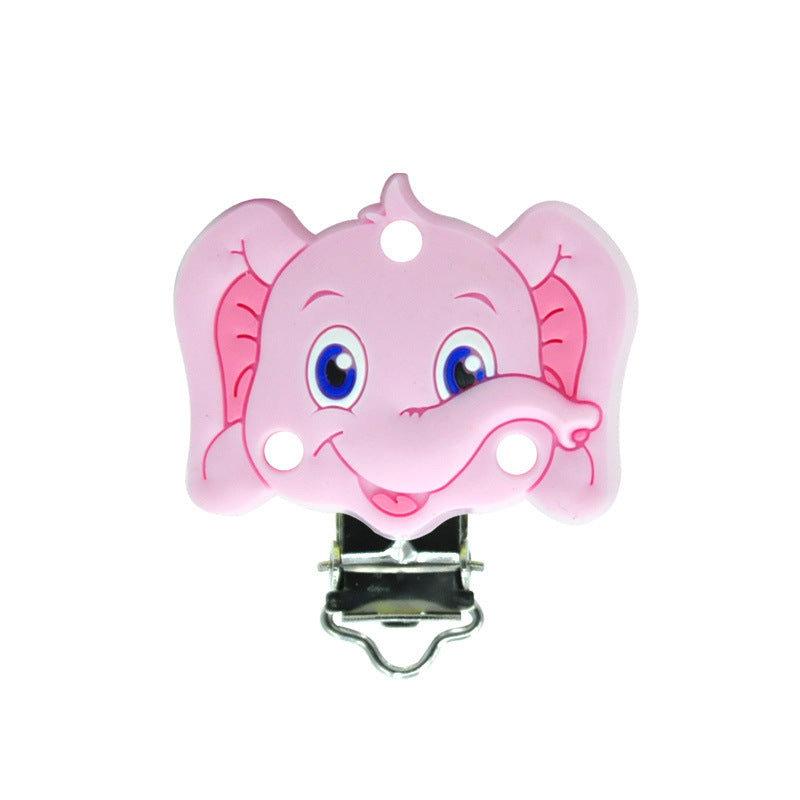 Elephant Silicone Pacifier Clips
