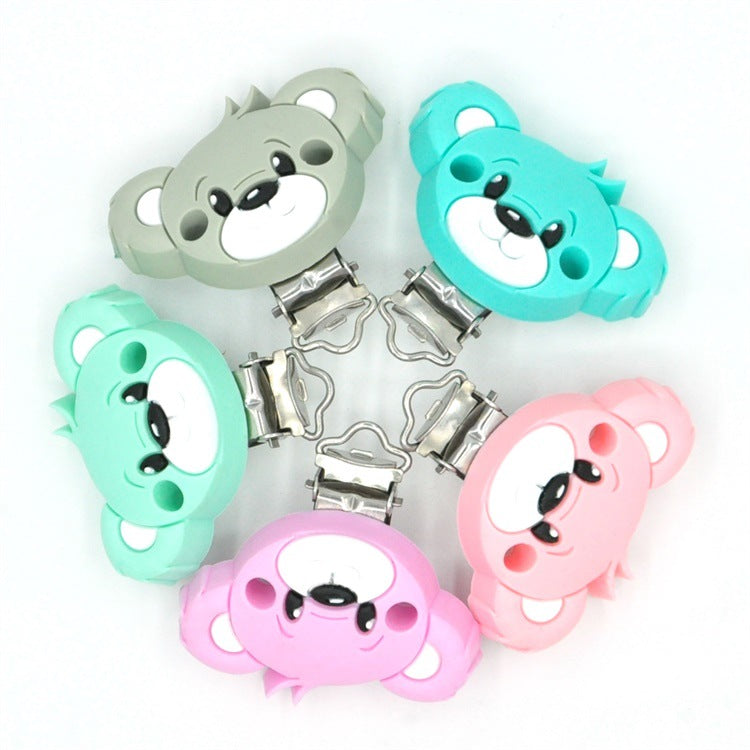 Bear Silicone Pacifier Clips