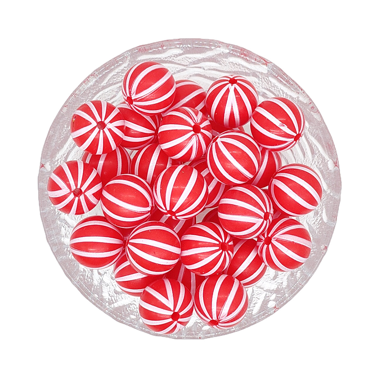 15mm Round Balloon Print Silicone Beads