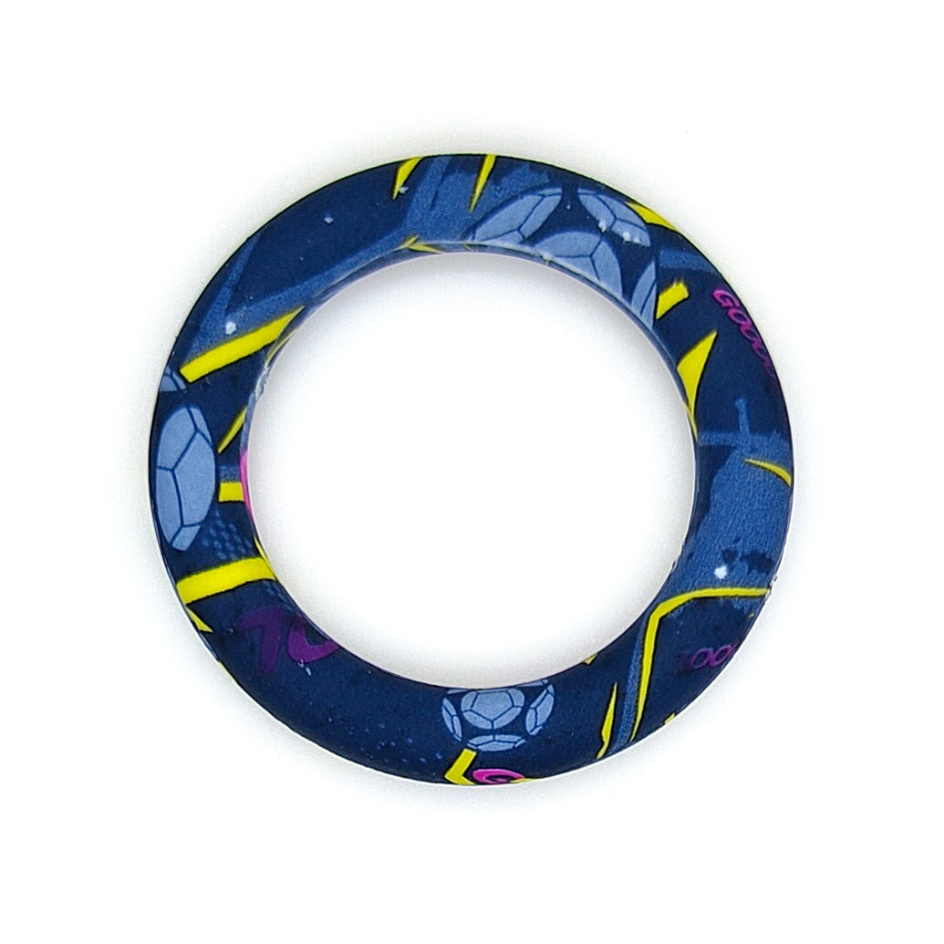 65mm Print Silicone Round Loop with 2 hole