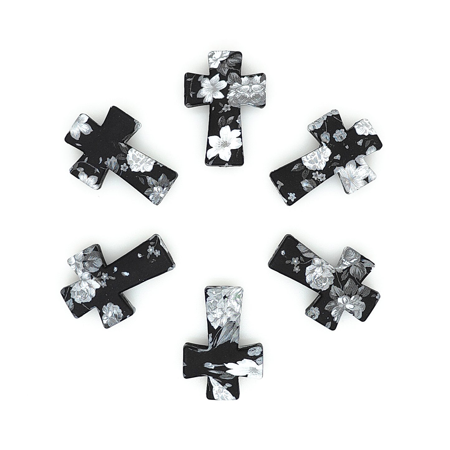 Print Cross Focal Beads