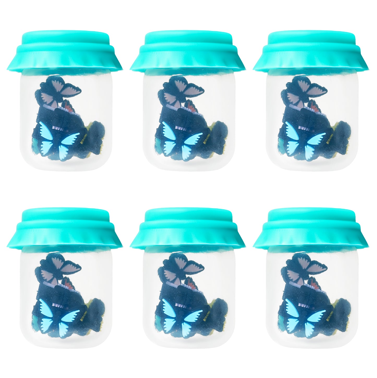 3D Colorful Butterfly Jar Focal