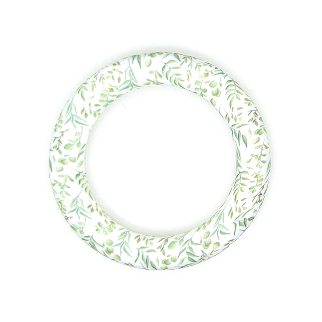 65mm Print Silicone Round Loop with 2 hole