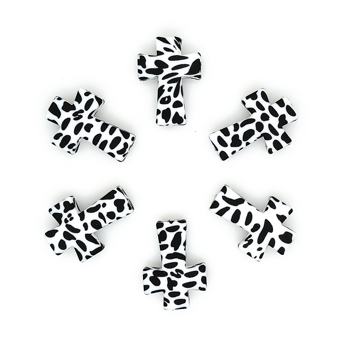 Print Cross Focal Beads