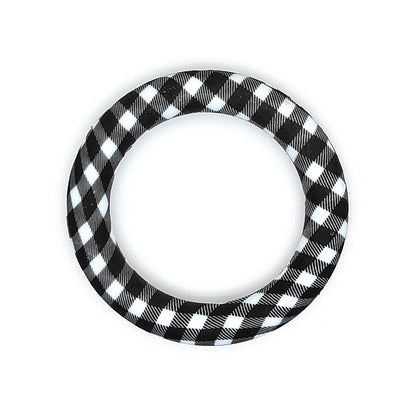 65mm Print Silicone Round Loop with 2 hole