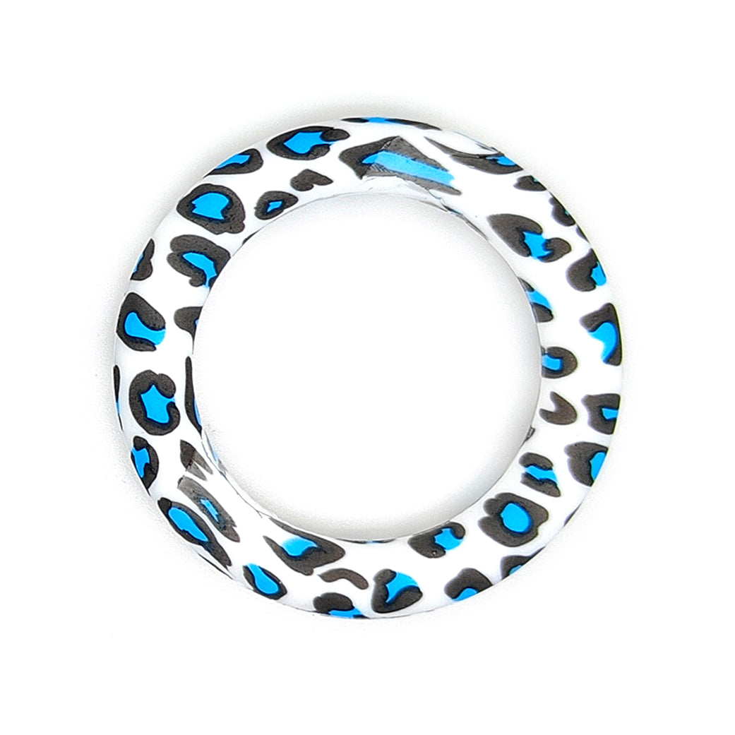 65mm Print Silicone Round Loop with 2 hole