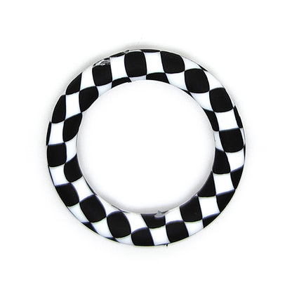 65mm Print Silicone Round Loop with 2 hole
