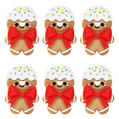 3D Sprinkle Bow Gingerbread Man Focal