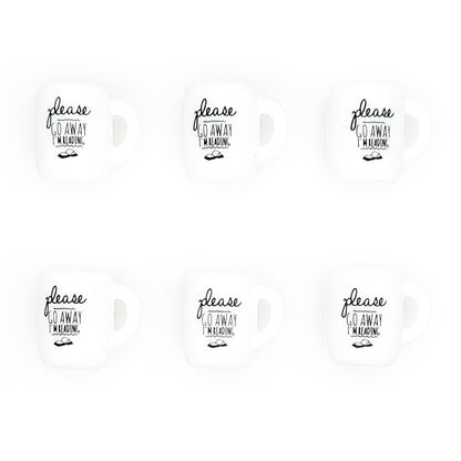 Please Go Away I'm Reading Coffee Mug Focal