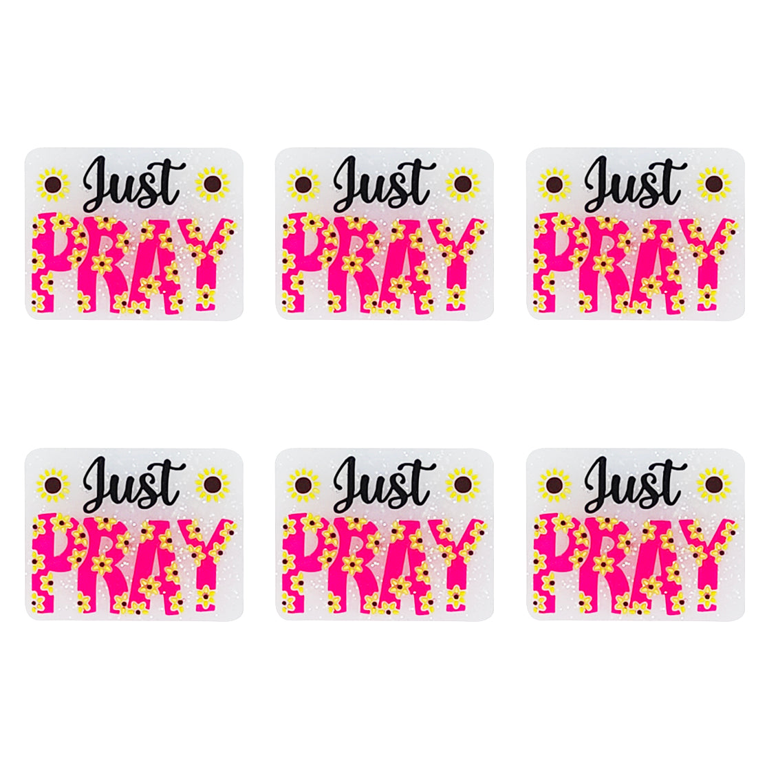 Just Pray Glitter Focal