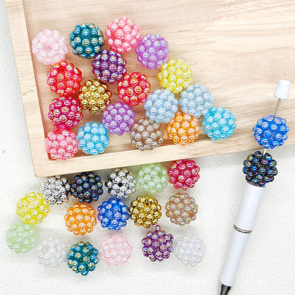 Multicolor Rhinestone Bubble Beads,UV 20mm Acrylic Beads