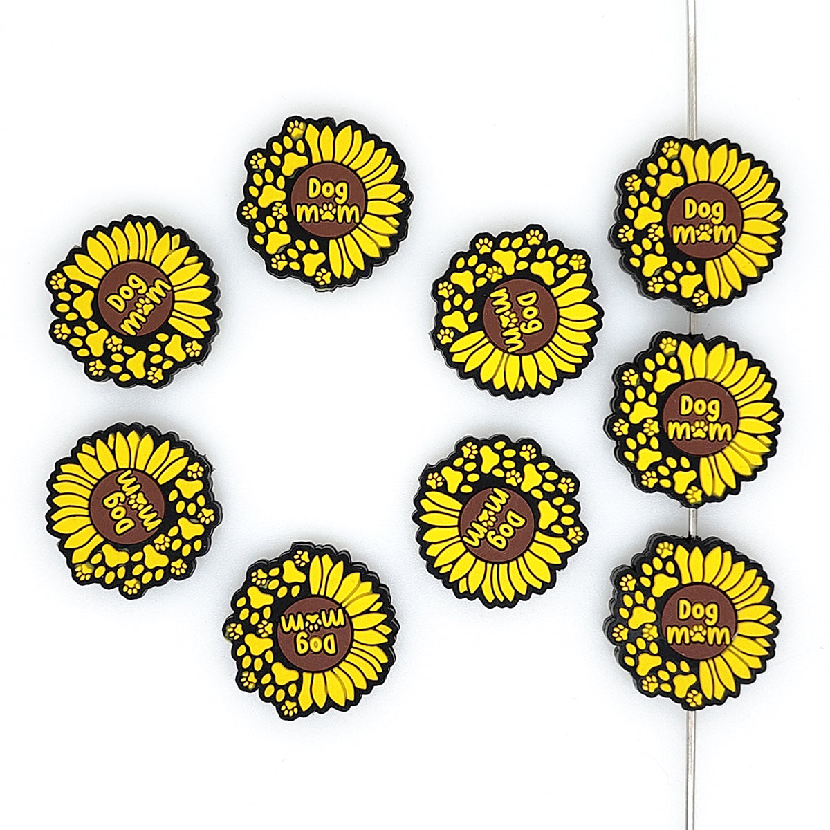 Dog Mom Sunflower Paw Focal