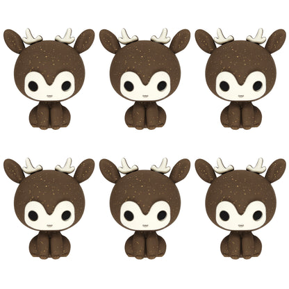 3D Cute Deer Glitter Focal