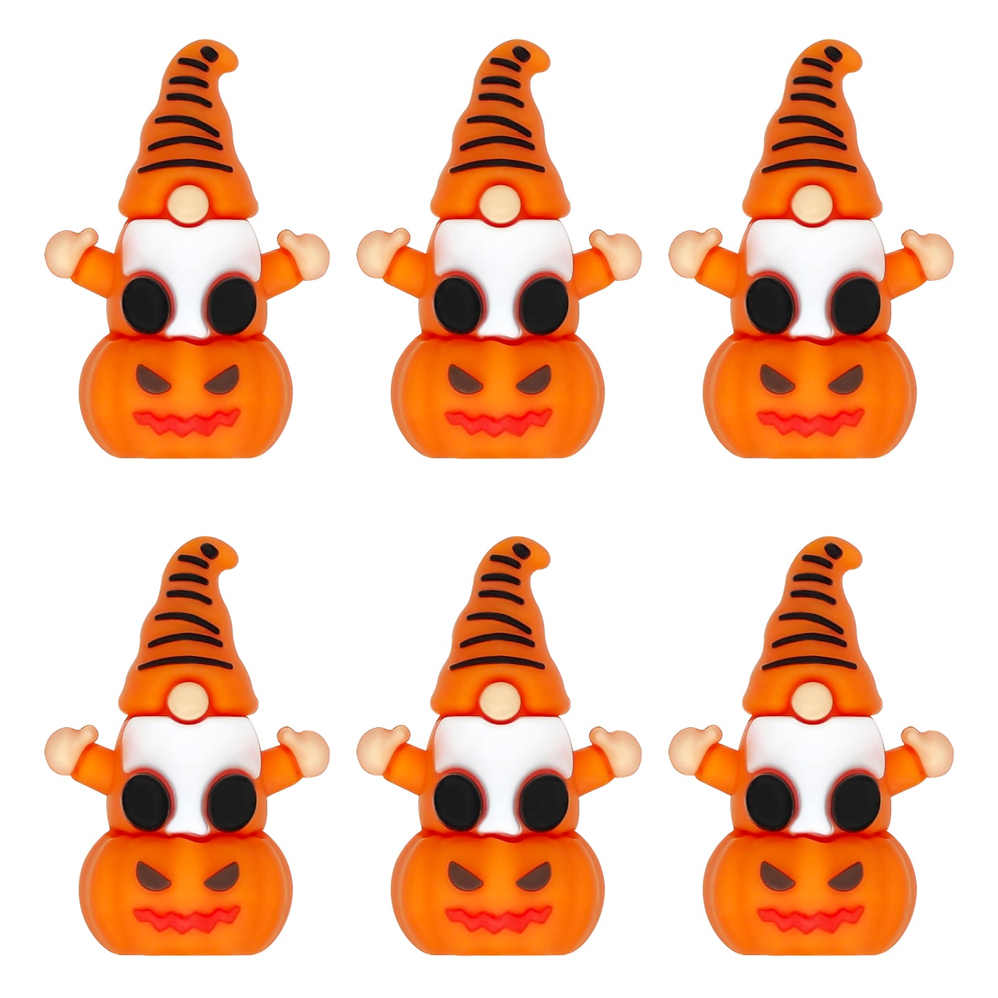 3D Gnome Pumpkin Halloween Focal