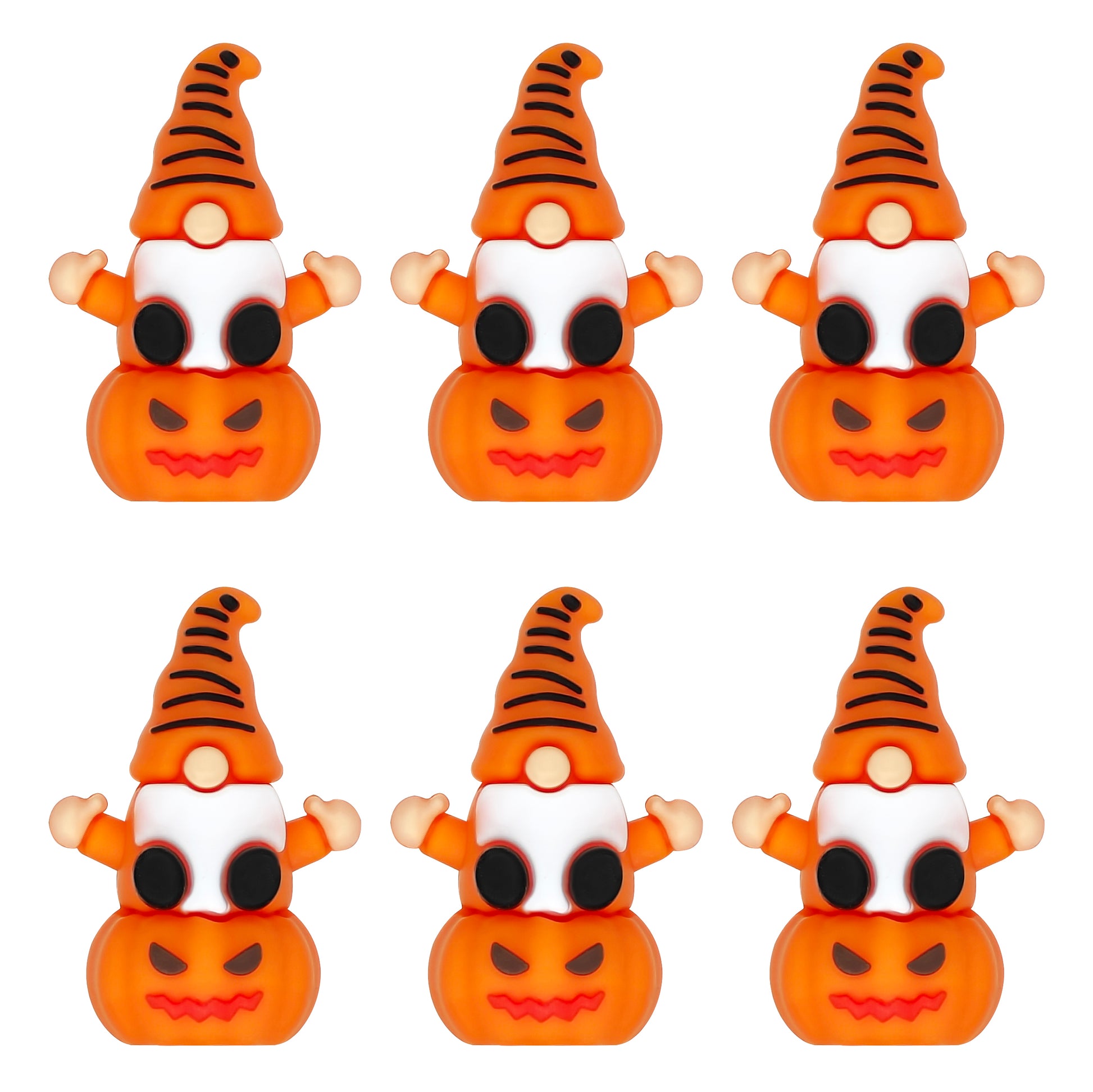 3D Gnome Pumpkin Halloween Focal