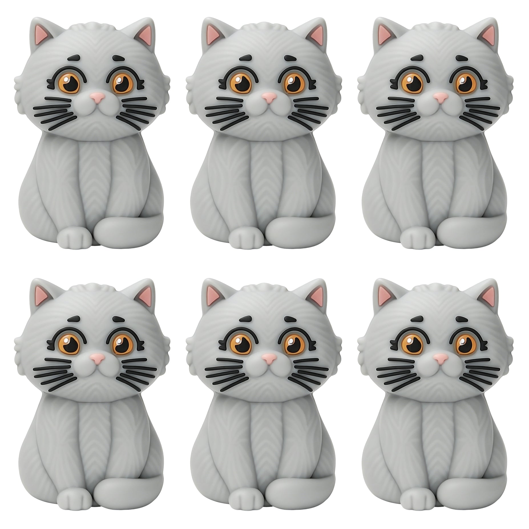 3D Grey Cat Focal