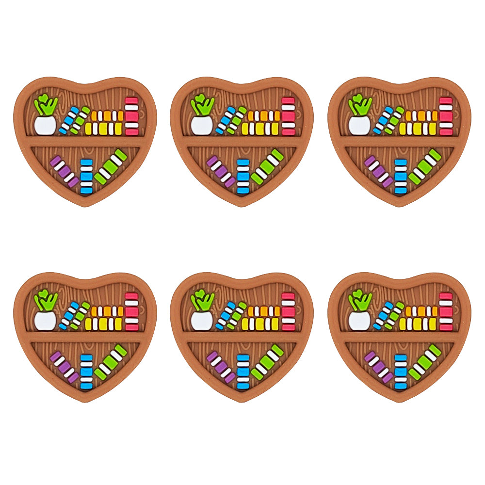 3D Heart Bookshelf Focal