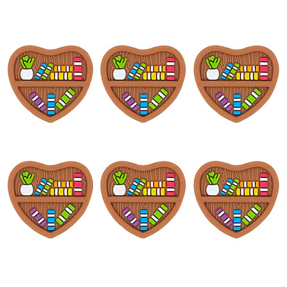 3D Heart Bookshelf Focal