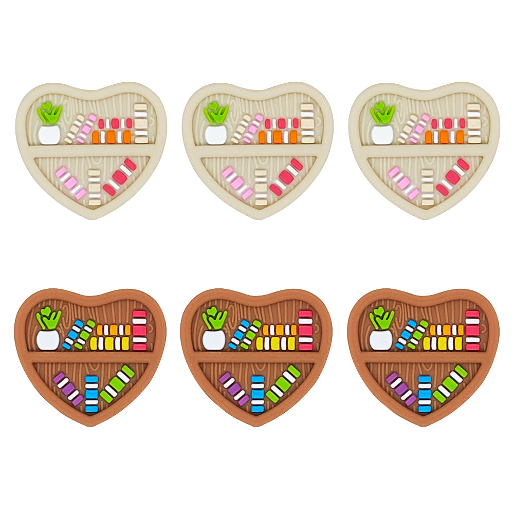 3D Heart Bookshelf Focal