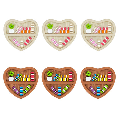 3D Heart Bookshelf Focal