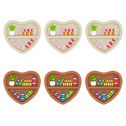 3D Heart Bookshelf Focal