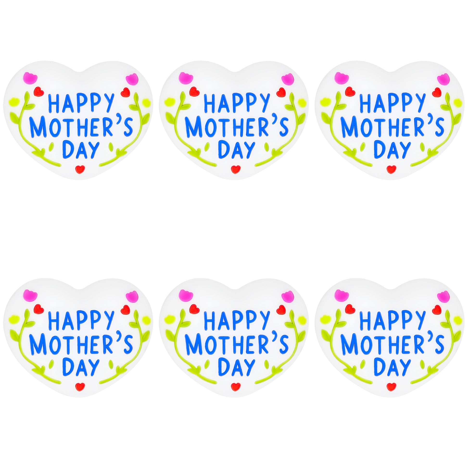 3D Heart Happy Mothers Day Focal