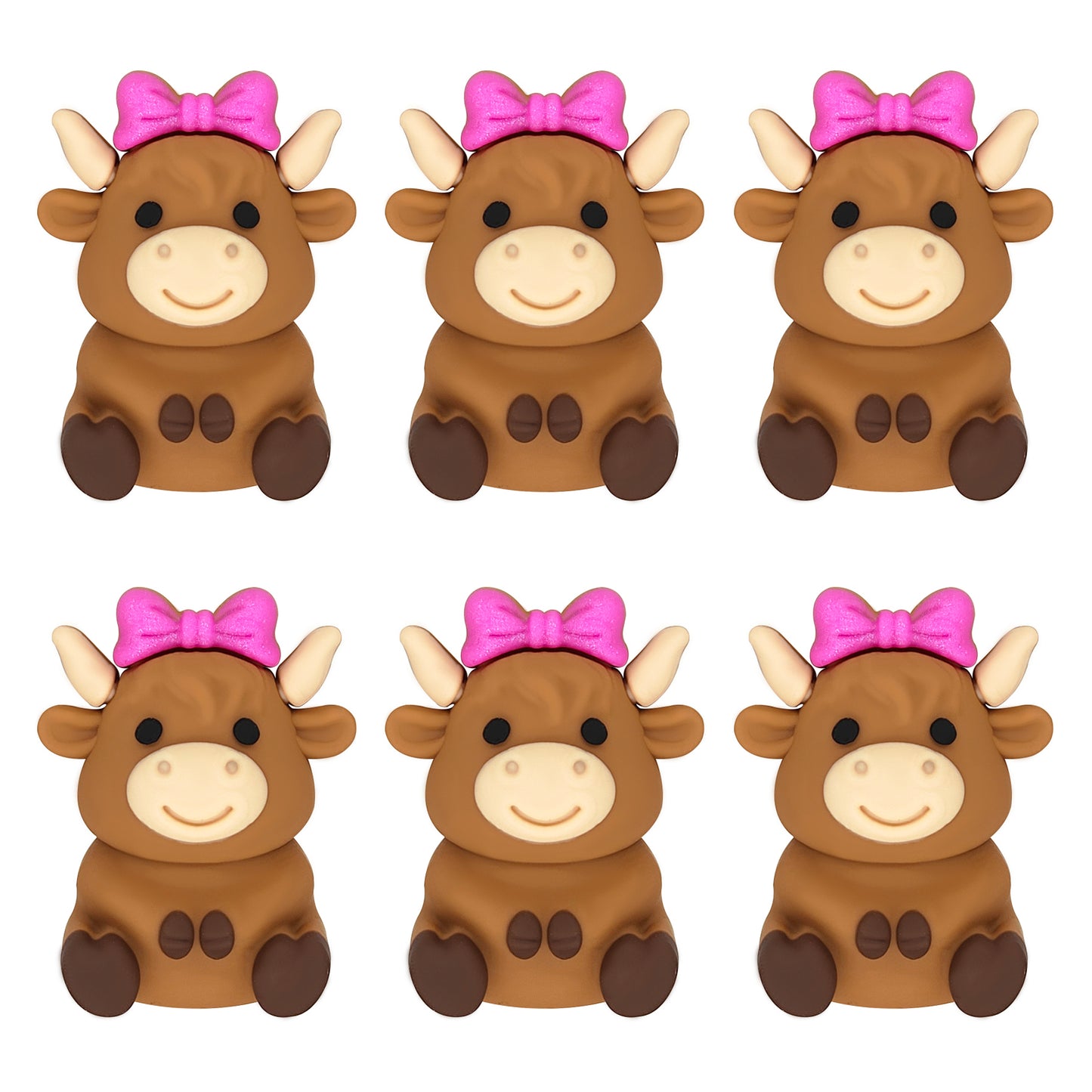 3D Highland Cow Bow Focal