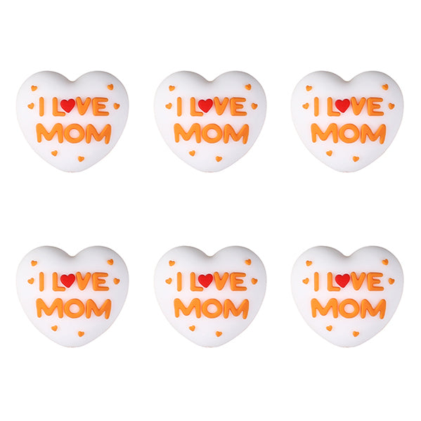 3D I Love Mom Heart Focal