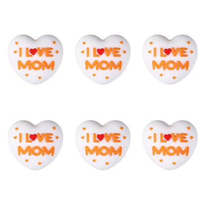3D I Love Mom Heart Focal