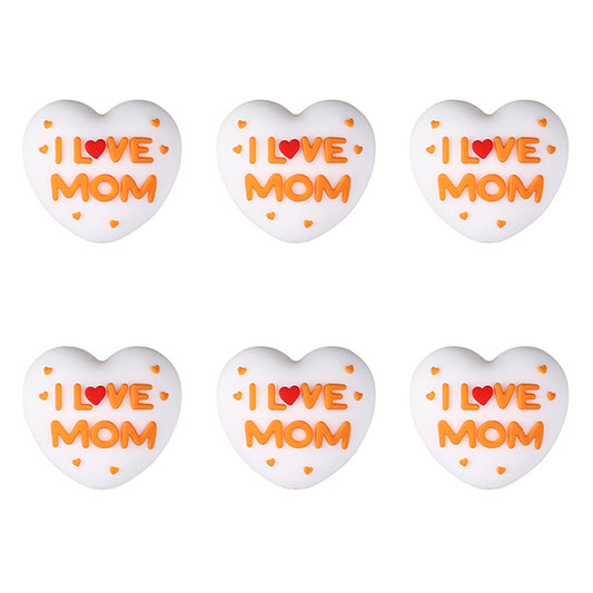 3D I Love Mom Heart Focal