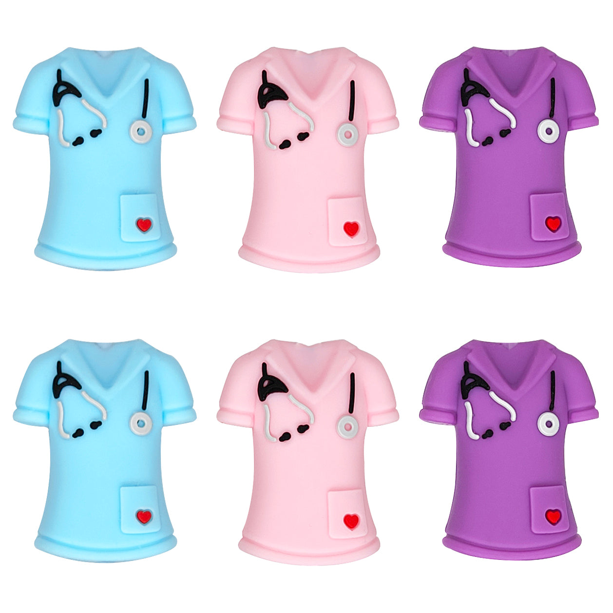 3D Nurse Scrub Top Focal