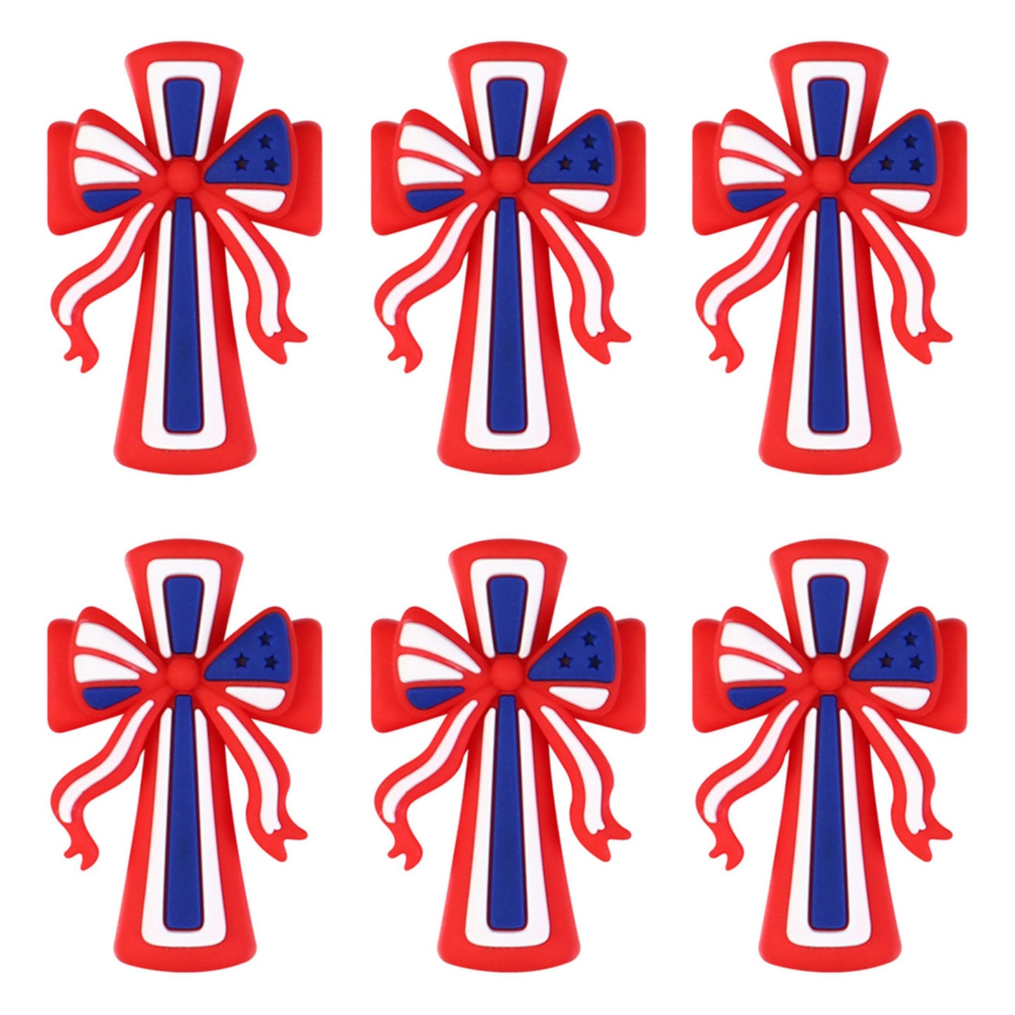 3D Patriotic Cross Bow Focal