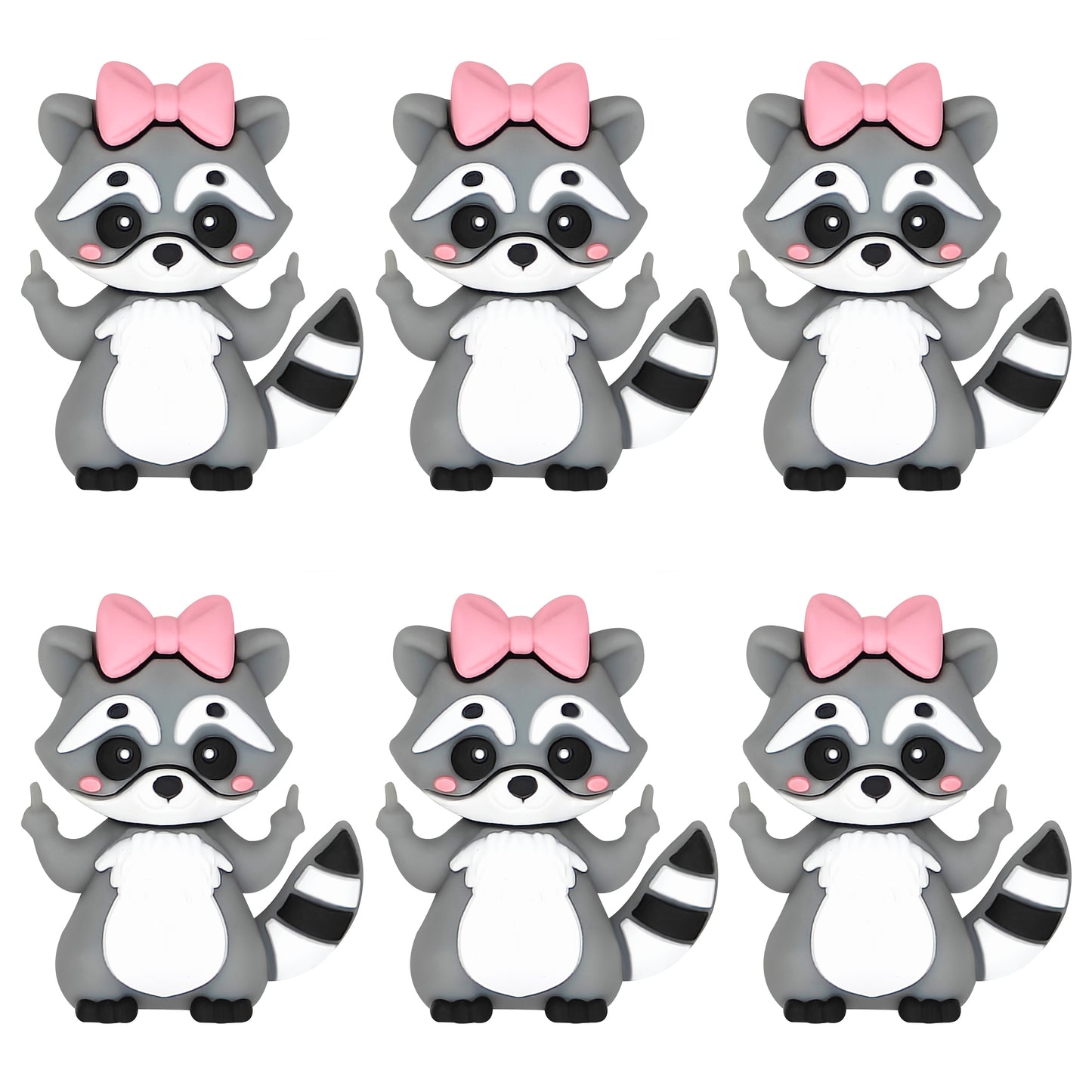 3D Raccoon Bow Focal