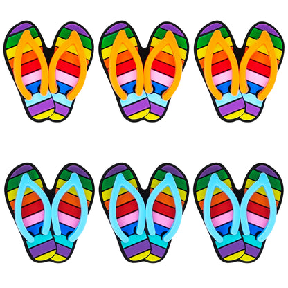 3D Rainbow Flip Flops Focal