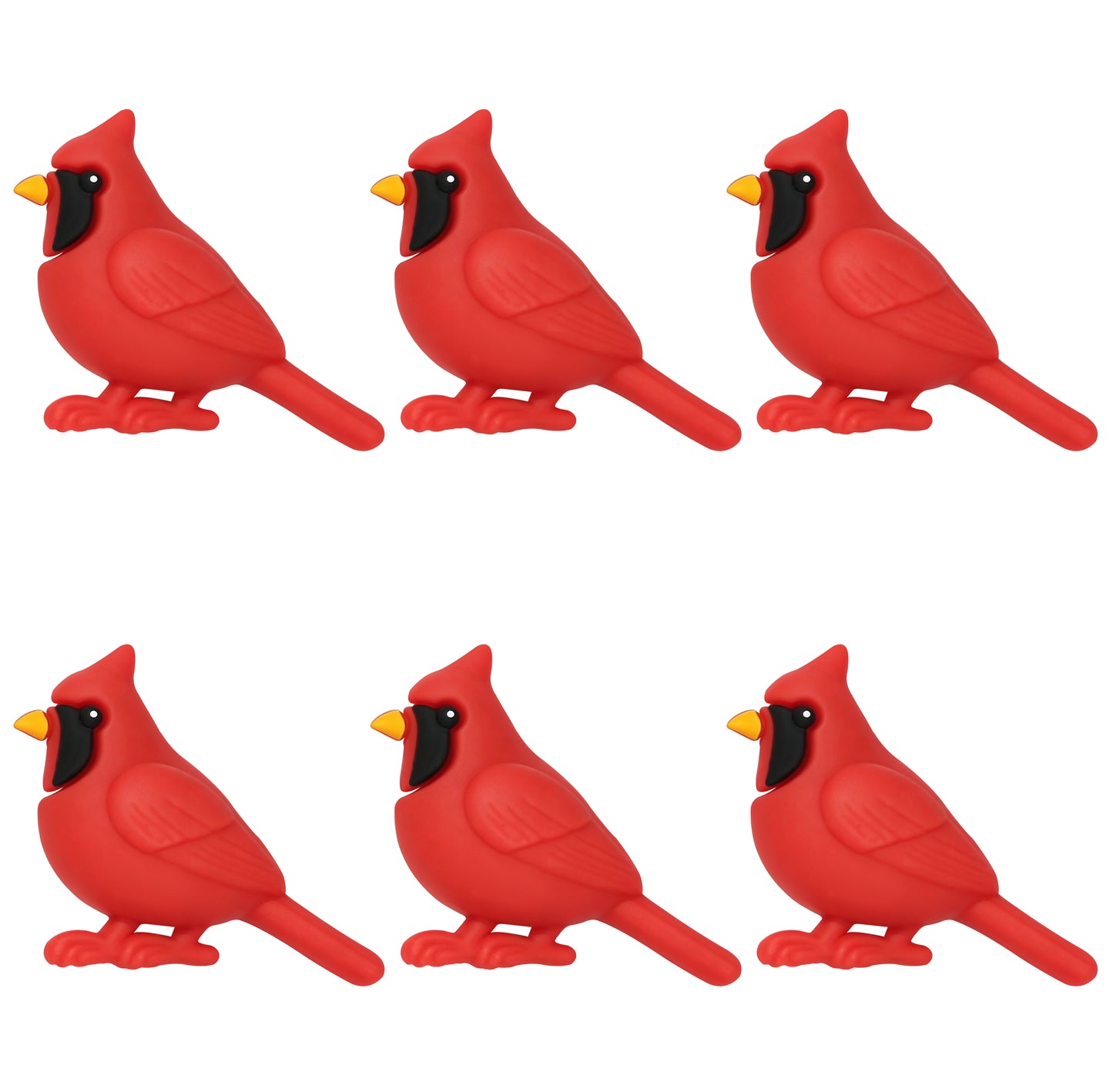 3D Red Cardinal Bird Focal
