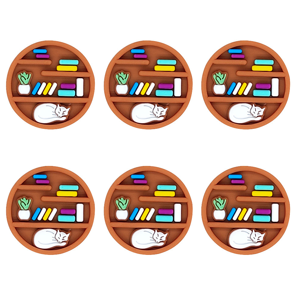 3D Round Bookshelf Focal