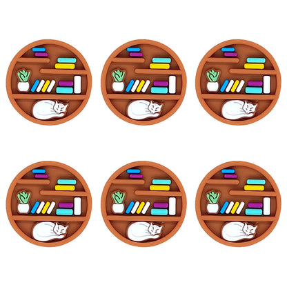 3D Round Bookshelf Focal