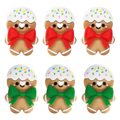 3D Sprinkle Bow Gingerbread Man Focal