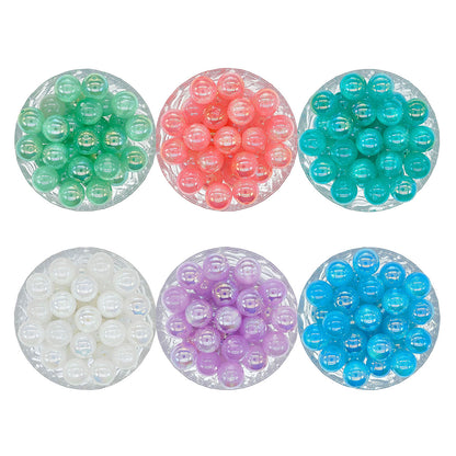 16mm Round Glitter Beads