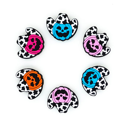Halloween Cowboy Hat Pumpkin Focal Beads