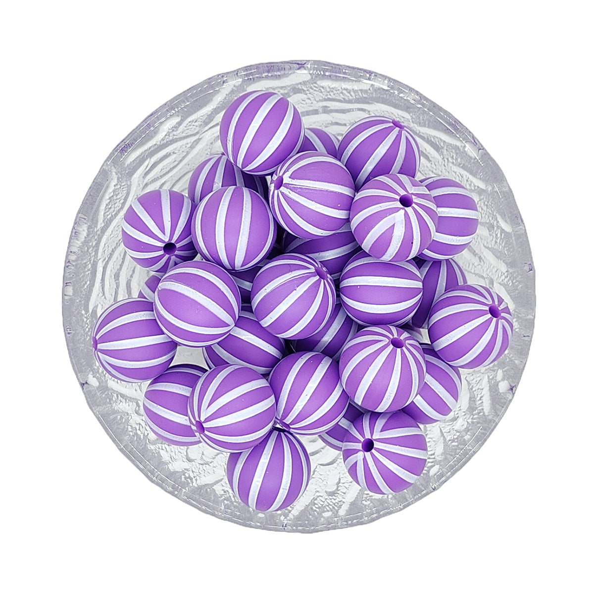 15mm Round Balloon Print Silicone Beads