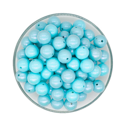 New 15mm Opal Round Glossy Silicone Beads