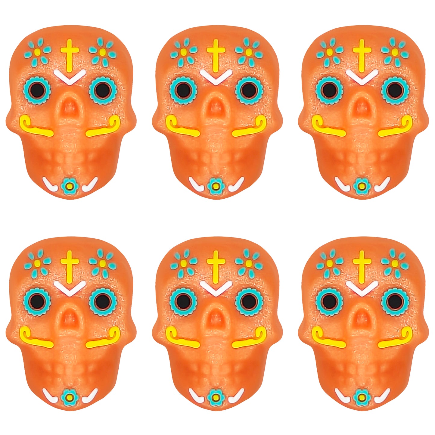 3D Colored Skull Focal