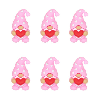 3D Love Heart Gnome Valentine's Day Focal Beads