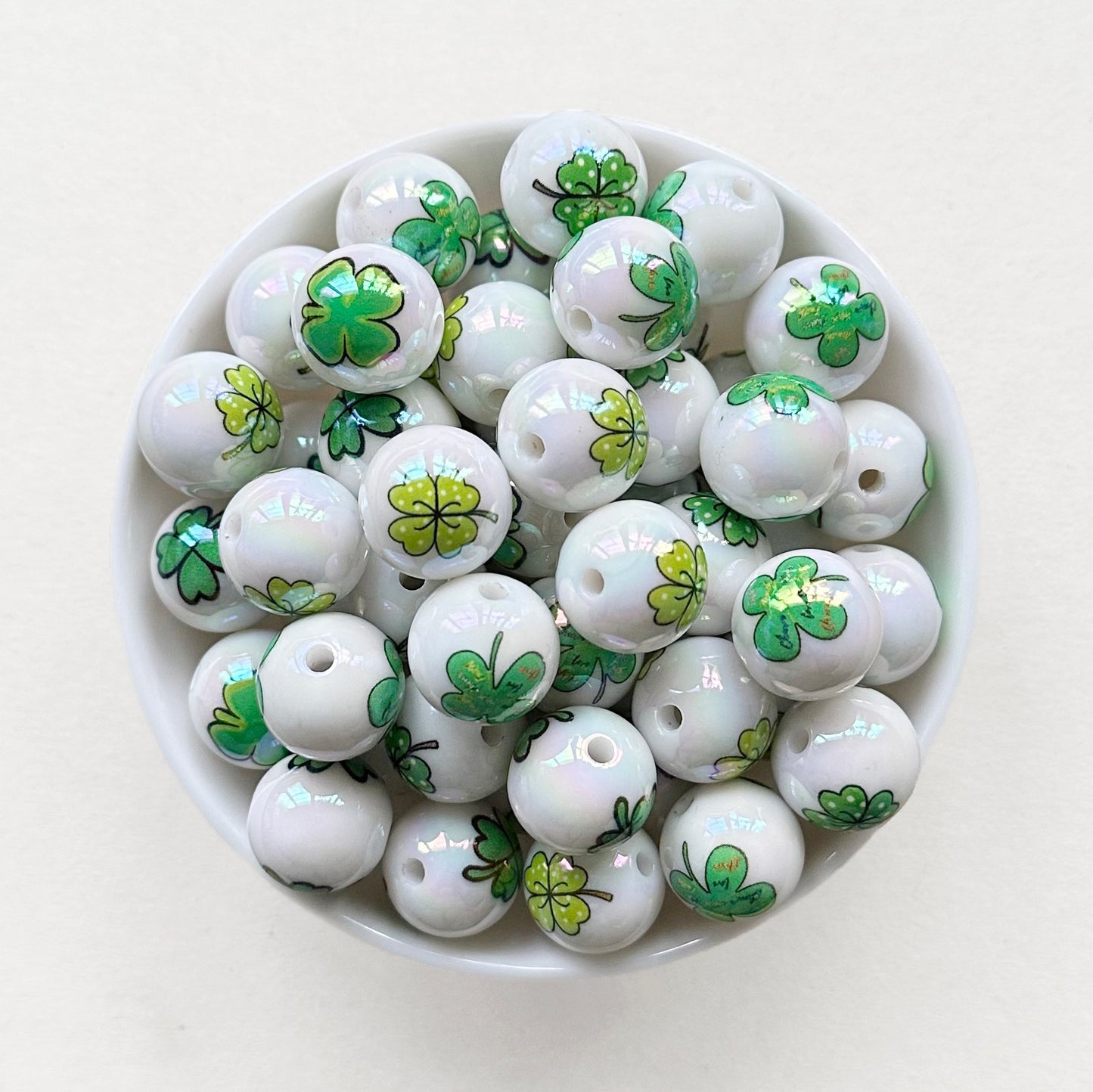 16mm Four Leaf Clover Acrylic Beads,Gumball Bead