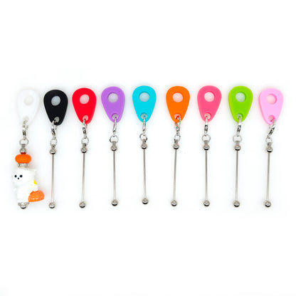 Beadable Straw Charm, DIY Tumbler Straw Charm Blank