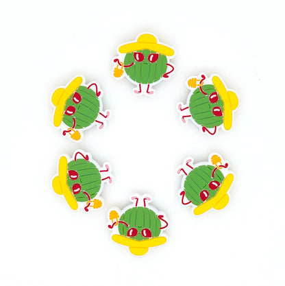 Summer Focal Coconut Tree Watermelon Pear Beads