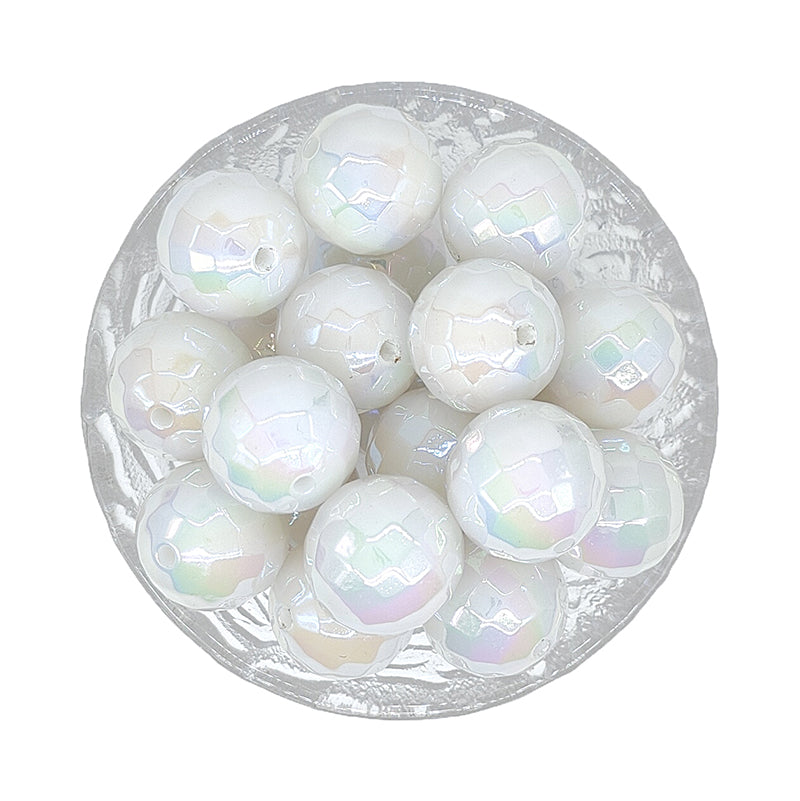 20mm Faceted UV Chunky Acrylic Bubblegum Beads
