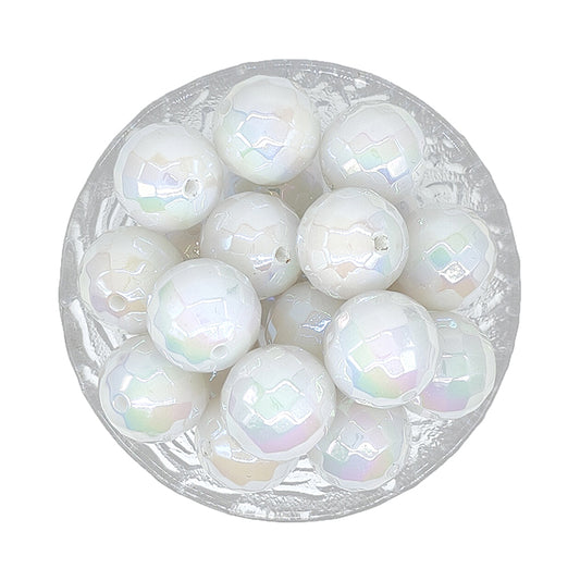 20mm Faceted UV Chunky Acrylic Bubblegum Beads